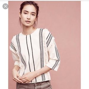 Anthropologie: eri + ali fringe sweatshirt (M)